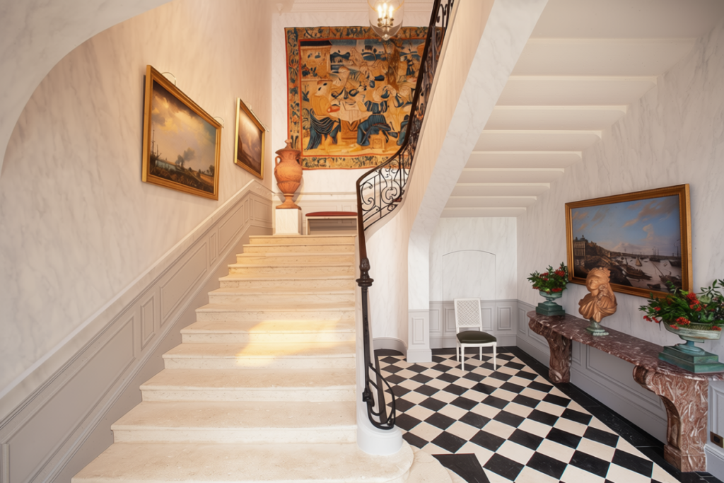 Architecture intérieure du Château Soutard, Monument Historique à Saint-Émilion.